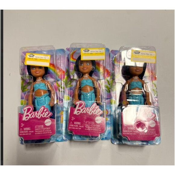 Barbie Chelsea Mermaid Doll with Blue Hair 6.4″ Bath‑Friendly Toy 3pk - Picture 1 of 8
